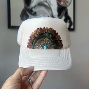 F7 Boho Feather Trucker Hat